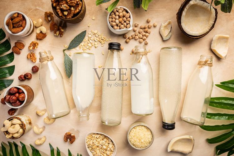 纯素非乳制品照片摄影图片